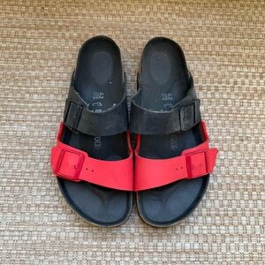 Birkenstock Arizona Red & Black Split